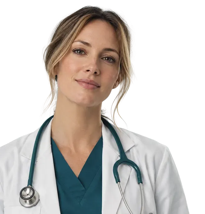 Clinician reviewing research peptide quality
