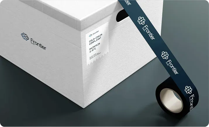 Sealed Frontier shipping box with tamper tape