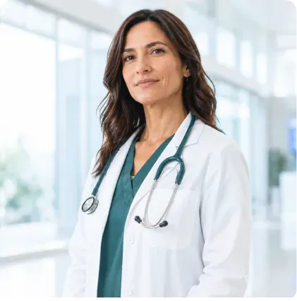 Clinician in a medical facility